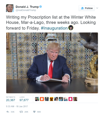 Trump Proscription Tweet